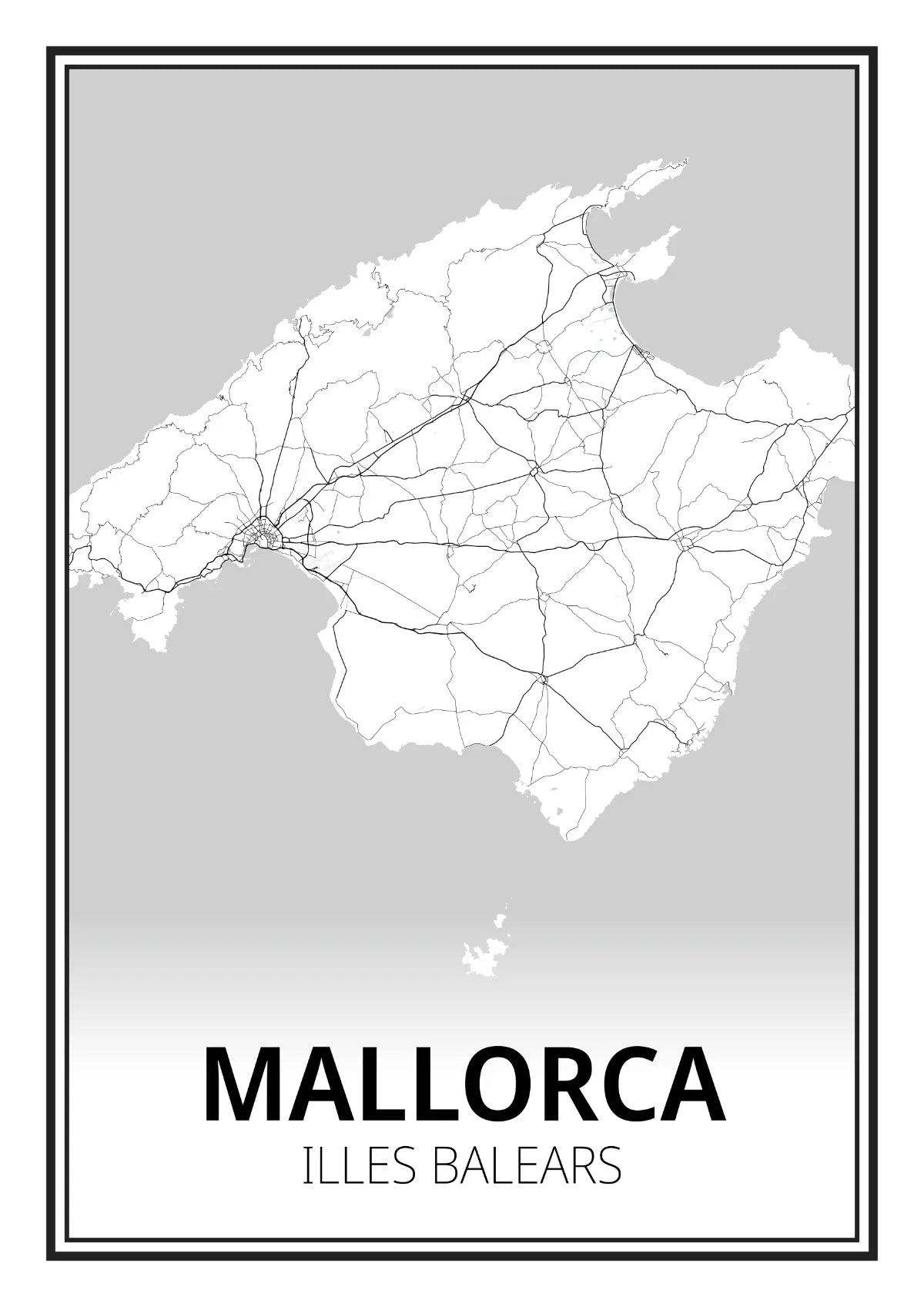 Il·lustració territorial inspirada en l’illa amb traç modern.