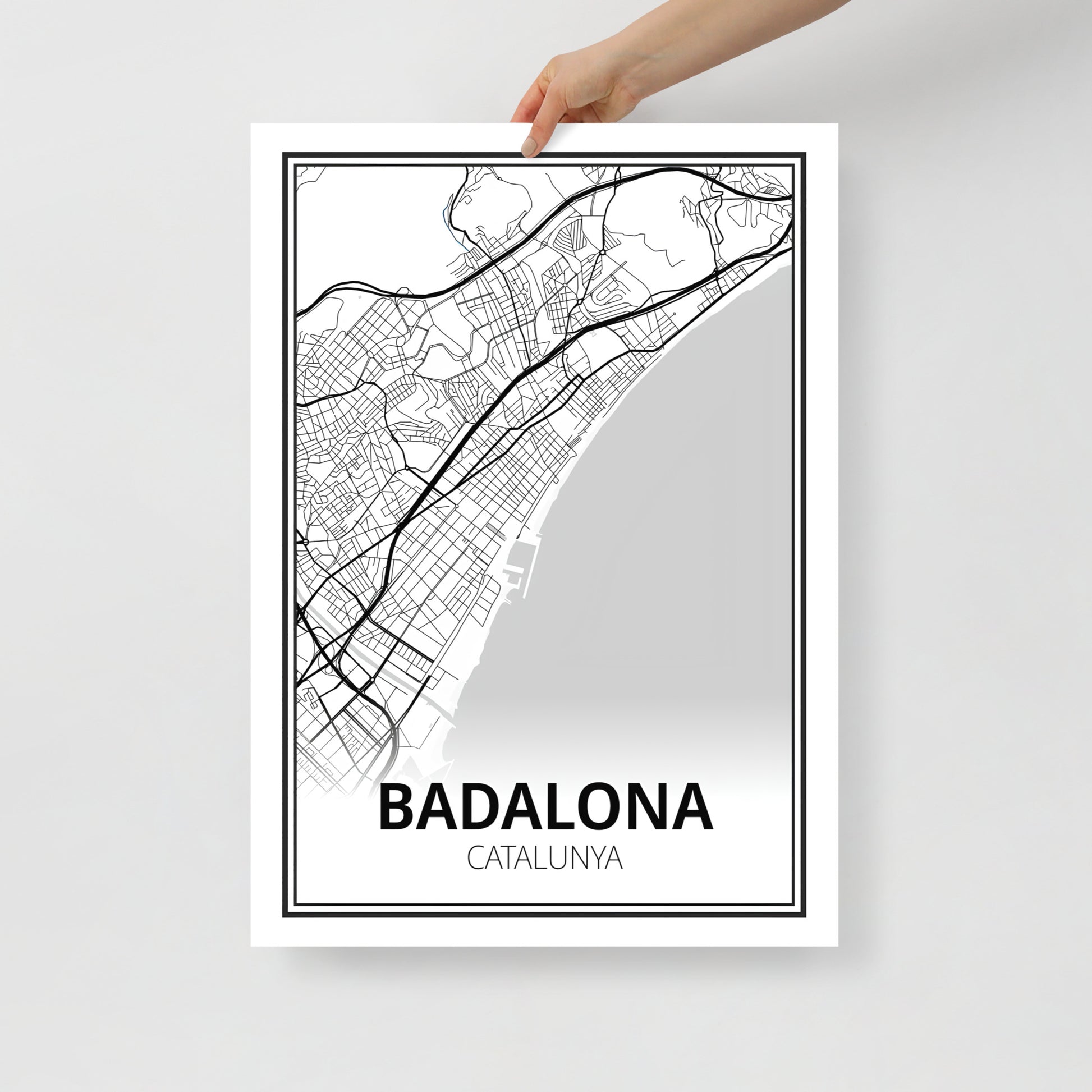 Simulació del disseny del mapa de Badalona