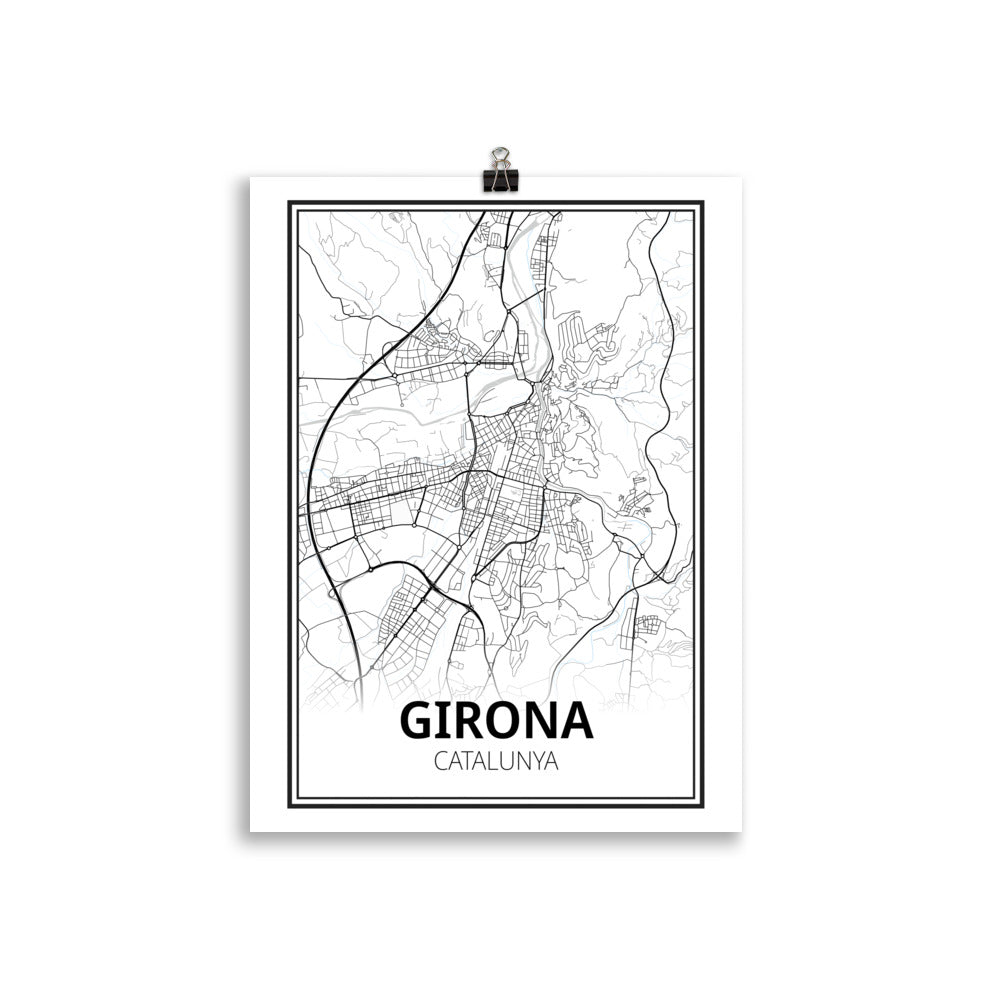 Versió impresa del poster del mapa de Girona